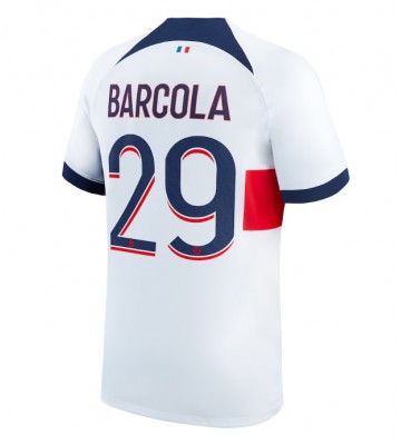 Paris Saint-Germain Bradley Barcola #29 Replika Udebanetrøje 2023-24 Kortærmet